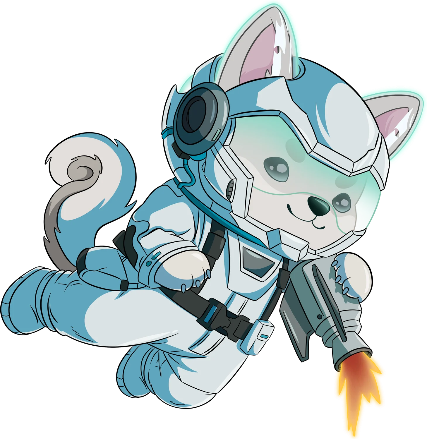 Astronaut, an Arcana Inu